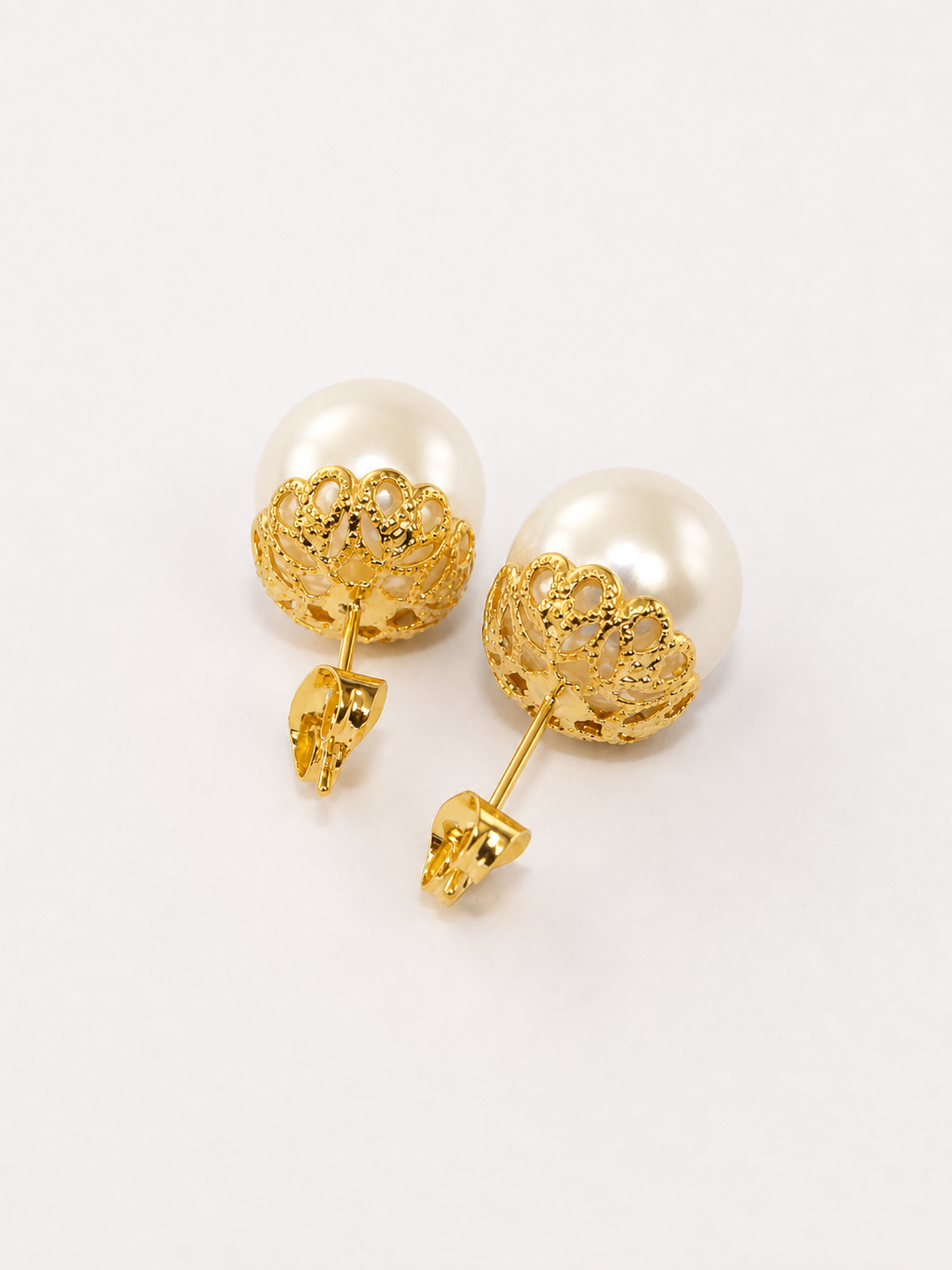 Aretes Perla Flor
