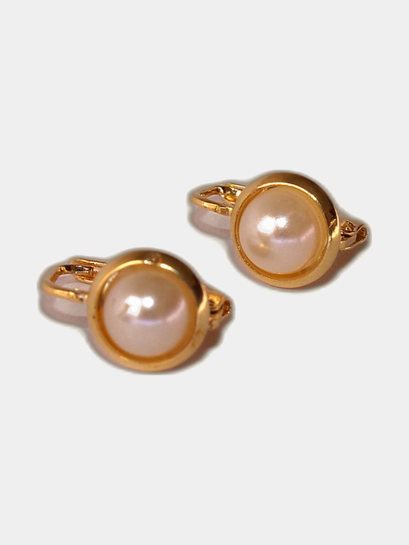 Argollas Perla Botón Mini
