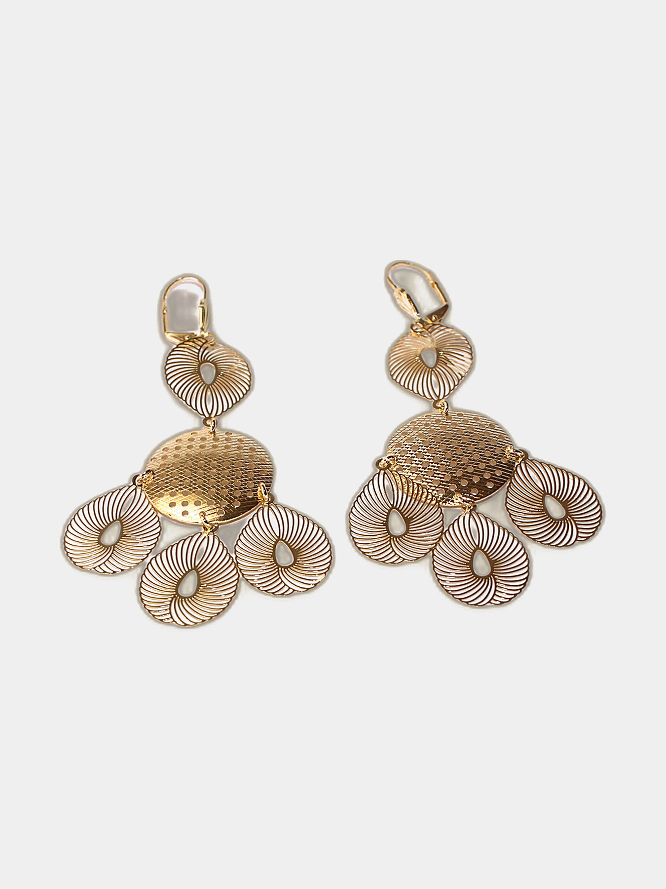 Aretes Círculos y Hojas