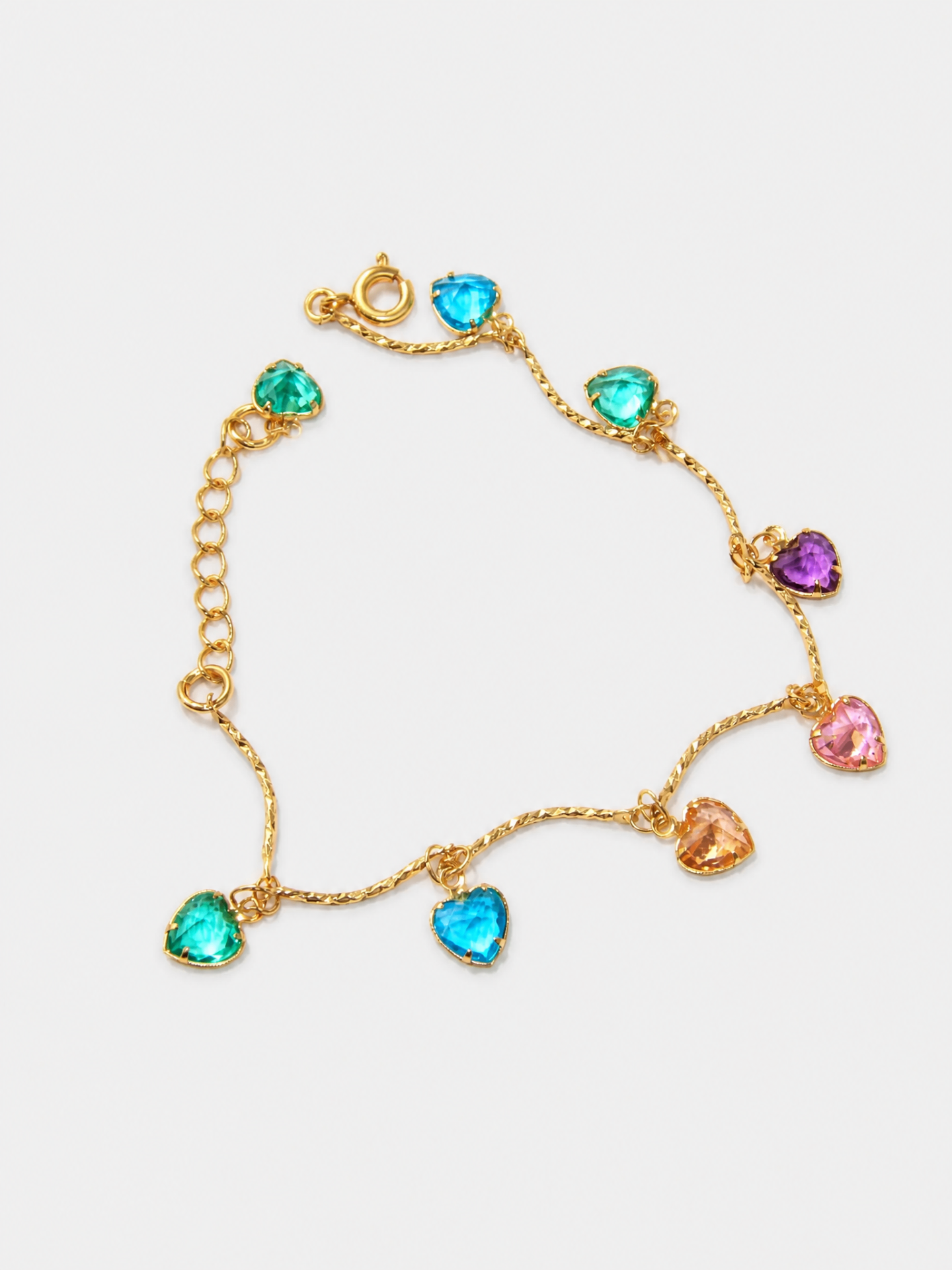 Pulsera Corazones de Cristal